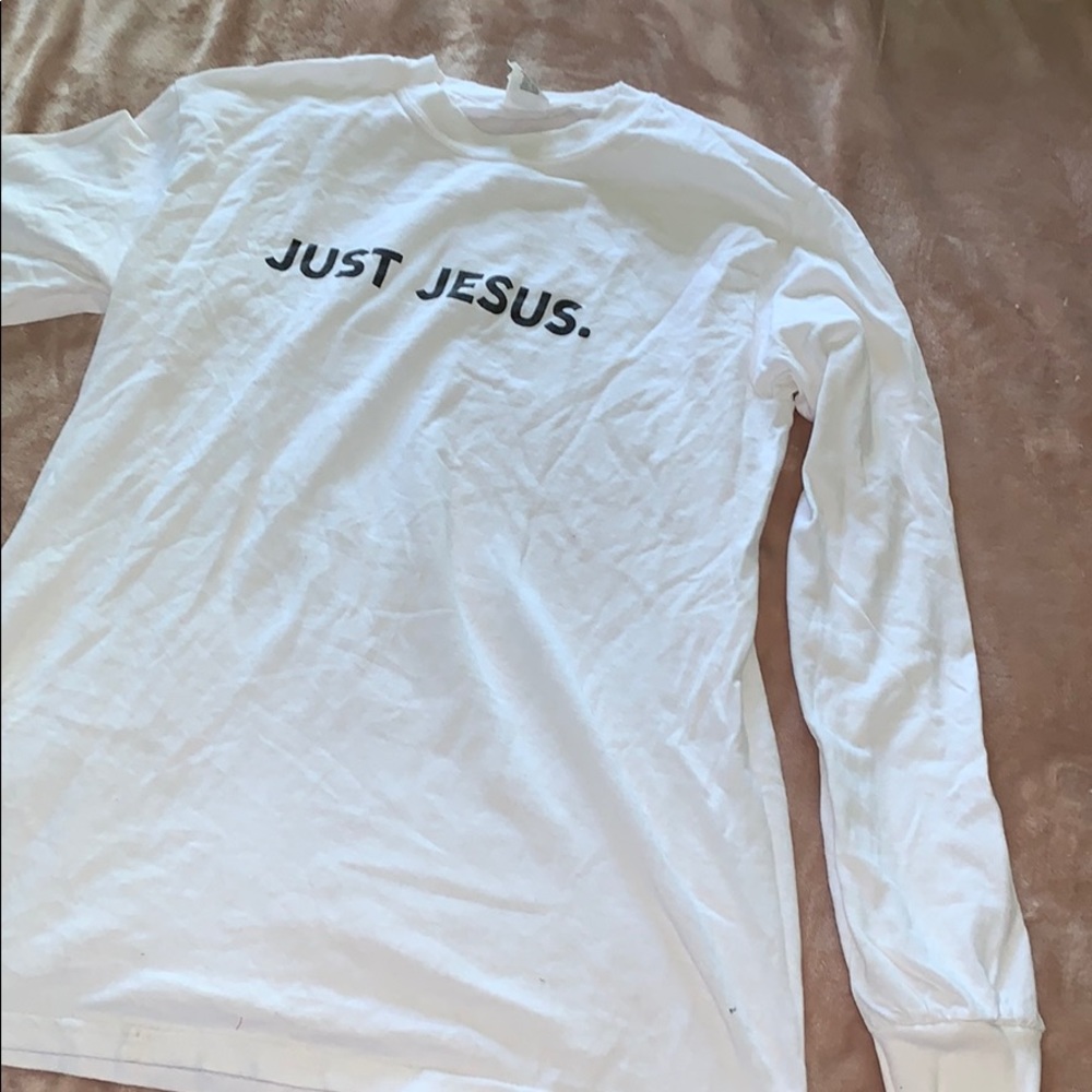 white just Jesus long sleeve